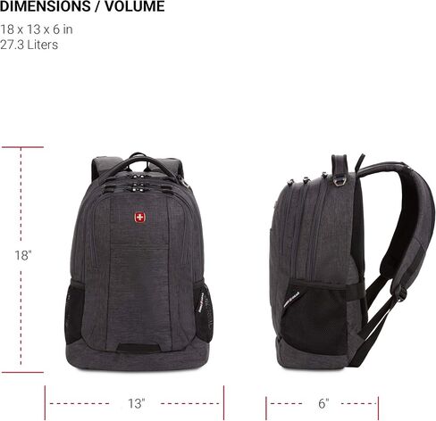 SwissGear Cecil 5505 Laptop Backpack, Black Hex, 18-Inch in Kuwait