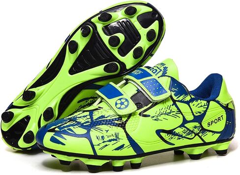 FUQIAO Kids Firm Ground Soccer Cleats for Boys Girls Outdoor Athletic Turf Shoes Indoor Football Trainning Sneakers in Saudi Arabia