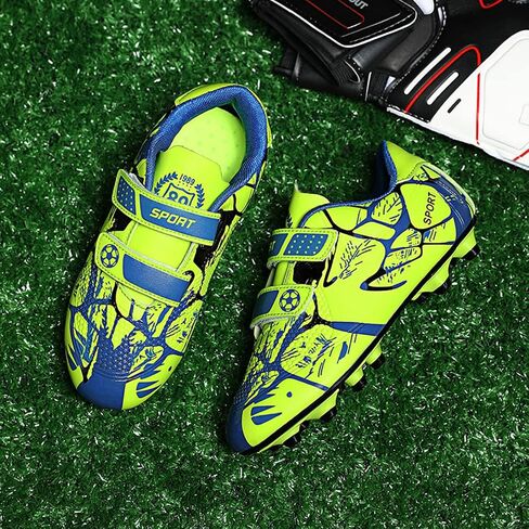 FUQIAO Kids Firm Ground Soccer Cleats for Boys Girls Outdoor Athletic Turf Shoes Indoor Football Trainning Sneakers in Saudi Arabia