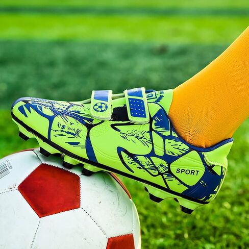 FUQIAO Kids Firm Ground Soccer Cleats for Boys Girls Outdoor Athletic Turf Shoes Indoor Football Trainning Sneakers in Saudi Arabia