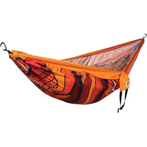 Portable Camping Hammock – Lightweight Single Hammock or Double Hammock for Indoors or Outdoors, Includes Carabiners and Tree Straps – Perfect Camping Accessory (Arches)