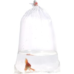 Round Corners Bottom Leak Proof Clear Plastic Fish Bags Size 6 Inches for Marine and Tropical Fish Transport 2 mil. (6" x 14" / 100 Pack) in Kuwait
