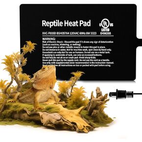 BUCATSTATE Reptile Heat Pad Under Tank Heater, 6 * 8 Inch 8W MET Certified Terrarium Heating Pad Mat for Hermit/Lizard/Spider/Frog/Turtle/Snake/Plant 10-20gal Tank in Kuwait
