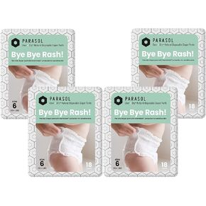 PARASOL Clear+Dry Pull Up Diaper Pants, Disposable, Tear Sides to Open, Mess-Free, Nonwoven Fabric - Soft as Cloth, Chemical-Free, Hypoallergenic, Rash Protection, Born to Run Size 4 (20-37 lbs) 96-ct
