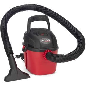 Shop-Vac 2021000 Micro Vacuum Wet/Dry Vac، مكنسة كهربائية صغيرة الحجم محمولة مع مقبض قابل للطي ودعامة جدارية وملحقات متعددة الوظائف تستخدم حقيبة فلتر من النوع A وغطاء إسفنجي من النوع MM in Kuwait