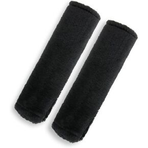 Faux Sheepskin Seat Belt Cover, Soft & Comfortable Seat Belt Shoulder Pad, Thick Car Seat Belt Cushion, Seat Belt Neck Protector for Kids Adults 4 Pack (Black) in Kuwait