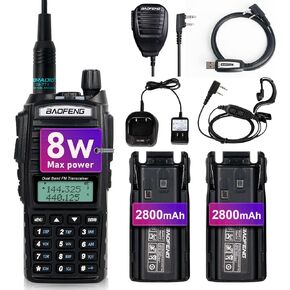 BaoFeng UV-82 High Power BaoFeng Radio Ham Radio Handheld 2 Way Radio Walkie Talkies with Earpiece,Handheld Speaker Mic and Programming Cable (2 Pack-Black) in Saudi Arabia
