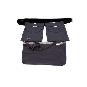 mastectomy drainage pouch and Shower Support Adjustable Comfort (Dark Grey Mesh Bag)