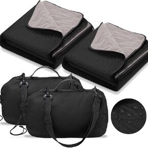 Tranqun 2 Pcs 2 Pcs Outdoor Blanket Quilted, Waterproof, Dark Red in Kuwait