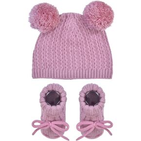 مجموعة جوارب للأطفال البنات والأولاد من فيرست ستيبس وجوارب للرضع، أحذية دافئة وقبعة صغيرة مع الكريات in Kuwait