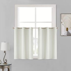 KEQIAOSUOCAI Baby Pink Small Curtains 36 Inches Long for Girls Bedroom - Grommet Top Half Short Curtain Tier Room Darkening Drapes for Kitchen Basement, Baby Pink, 34W x 36L in Kuwait