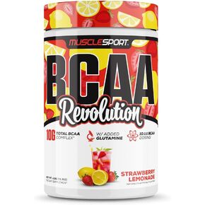 Musclesport BCAA Revolution Amino Acid Powder Supplement for Men & Women - Intra Workout Training Complex - Recovery Supplement (Blueberry Lemonade, 30 Servings)