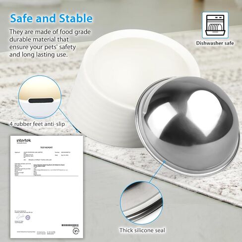 Tilted Angle Dog Bowl, 15° Slanted Stainless Steel Dog Cat Food Bowl, Non-Slip & Non-Spill Pet Feeder with Elevated Detachable Melamine Stand, Easy to Get Food Dog Dish, Small 0.5 Cup Black in Kuwait