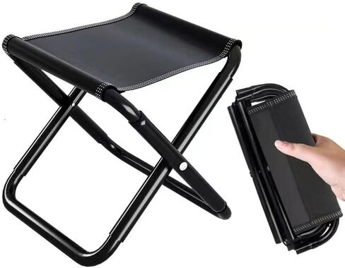 KFDKRG 2 حزمة من مقاعد التخييم، دعامة من سبائك الألومنيوم، مقعد محمول قابل للطي مقاس 12 بوصة مع حقيبة حمل للمشي في الهواء الطلق والمشي لمسافات طويلة وصيد الأسماك بسعة 300 رطل مع حقيبة حمل (q1) in Kuwait