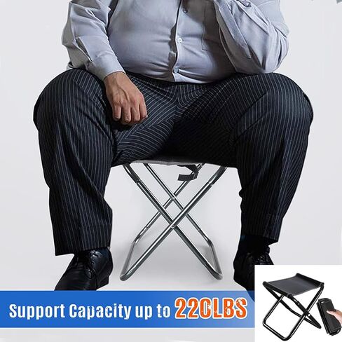 KFDKRG 2 حزمة من مقاعد التخييم، دعامة من سبائك الألومنيوم، مقعد محمول قابل للطي مقاس 12 بوصة مع حقيبة حمل للمشي في الهواء الطلق والمشي لمسافات طويلة وصيد الأسماك بسعة 300 رطل مع حقيبة حمل (q1) in Kuwait