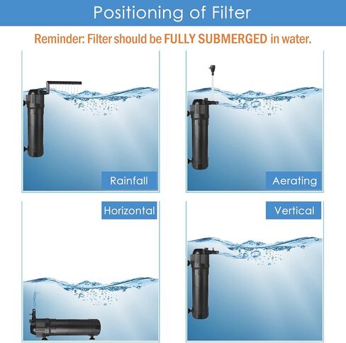 كولايف فلتر حوض السمك من فوماك، فلتر داخلي لخزان الاسماك، فلتر طاقة داخلي من 3 مراحل مع اوضاع تهوية/هطول الامطار لاحواض السمك بسعة 40-120 جالون، معدل تدفق واتجاه قابل للتعديل in Kuwait