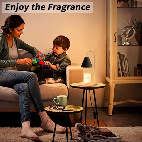 مصباح تسخين الشموع، سخان كهربائي لمصباح الشمعة مع مؤقت، سخان ذوبان الشمع الخافت لشموع البرطمان مع لمبتين، مذيب كهربائي للرائحة، ديكور منزلي وهدية للأم in Kuwait