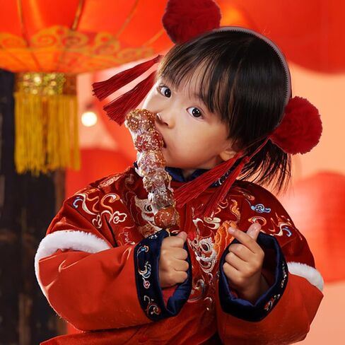 Hhdatc طفل الفتيات إكسسوارات الشعر النمط الصيني ، كرات شعر فروي عقال مقاطع جديدة فتاة الانحناء شرابات مشابك الشعر in Kuwait