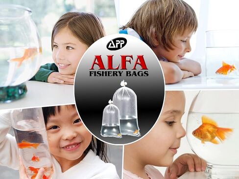 Round Corners Bottom Leak Proof Clear Plastic Fish Bags Size 6 Inches for Marine and Tropical Fish Transport 2 mil. (6" x 14" / 100 Pack) in Kuwait