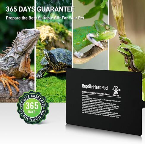 BUCATSTATE Reptile Heat Pad Under Tank Heater, 6 * 8 Inch 8W MET Certified Terrarium Heating Pad Mat for Hermit/Lizard/Spider/Frog/Turtle/Snake/Plant 10-20gal Tank in Kuwait