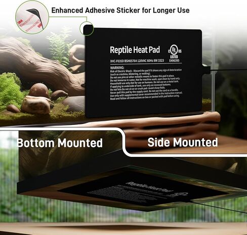 BUCATSTATE Reptile Heat Pad Under Tank Heater, 6 * 8 Inch 8W MET Certified Terrarium Heating Pad Mat for Hermit/Lizard/Spider/Frog/Turtle/Snake/Plant 10-20gal Tank in Kuwait