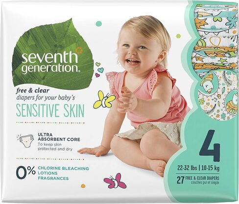 سفنث جيناريشن حفاضات اطفال، المرحلة 4، مقاس 22-36 باوند، 27 قطعة in Kuwait