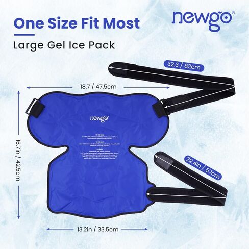 NEWGO XL Shoulder Ice Pack Rotator Cuff Cold Therapy, Shoulder Wrap Pain Relief Ice Pack for Shoulder with Soft Plush Lining, Shoulder Hot Cold Pack for Frozen Shoulder, Bursitis,Tendonitis in Saudi Arabia