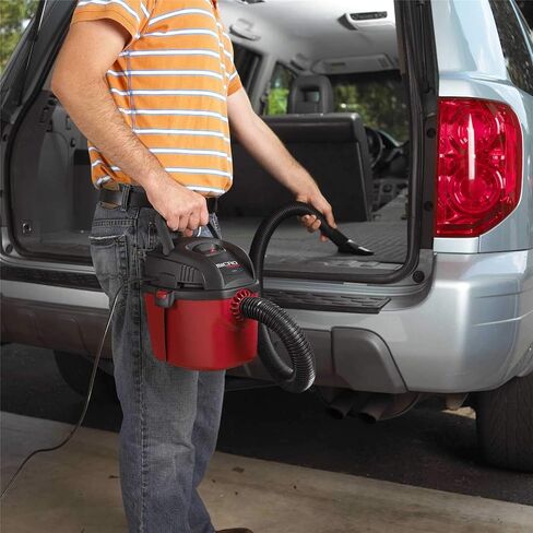 Shop-Vac 2021000 Micro Vacuum Wet/Dry Vac، مكنسة كهربائية صغيرة الحجم محمولة مع مقبض قابل للطي ودعامة جدارية وملحقات متعددة الوظائف تستخدم حقيبة فلتر من النوع A وغطاء إسفنجي من النوع MM in Kuwait