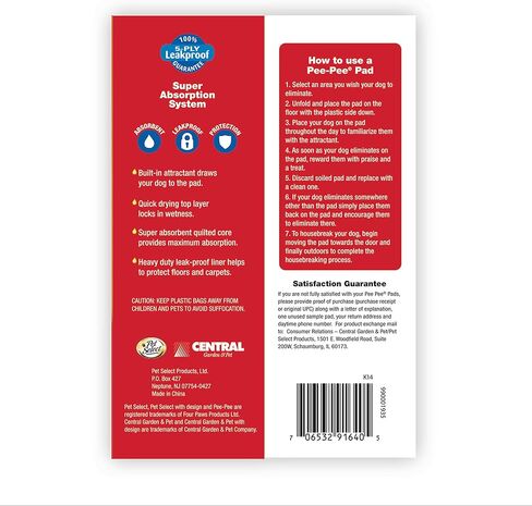 Four Paws Pet Select Pee Pee Pads for Dogs and Puppies 30 Count Standard: 22" x 22" in Saudi Arabia