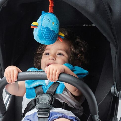 Diono Baby Owl Character Car Seat Straps & Toy, Shoulder Pads for Baby, Infant, Toddler, 2 Pack Soft Seat Belt Cushion and Stroller Harness Covers Helps Prevent Strap Irritation in Saudi Arabia