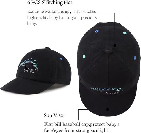 JANGANNSA Dinosaur Boys Girls Caps Embroidery Baby Baseball Caps Cotton Infant Toddler Kids Hat Spring Summer Autumn in Saudi Arabia