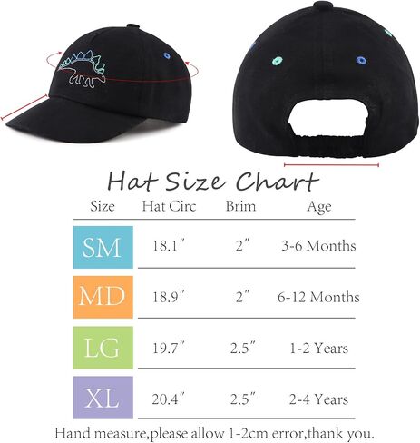 JANGANNSA Dinosaur Boys Girls Caps Embroidery Baby Baseball Caps Cotton Infant Toddler Kids Hat Spring Summer Autumn in Saudi Arabia