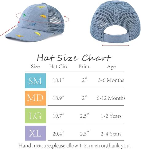 JANGANNSA Dinosaur Boys Girls Caps Embroidery Baby Baseball Caps Cotton Infant Toddler Kids Hat Spring Summer Autumn in Saudi Arabia