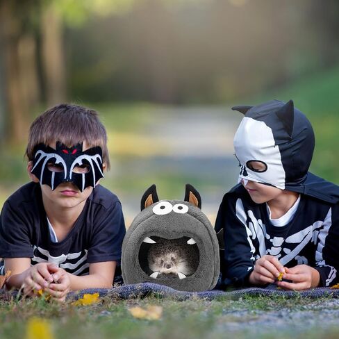 YUEPET سرير خنزير غينيا مخبأ للحيوانات الصغيرة، دافئ ومريح للهالوين وحش خنزير غينيا يختبئ لخنزير غينيا والأرنب القزم والهامستر وقنفذ شينشيلا in Kuwait