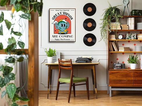 Retro Poster Wall Art Print, Positive Quote Funny Motivational Inspirational That Girl Room Decor Aesthetic For Teen Girls , College Apartment Dorm Bedroom, Cute Trendy Wall Decor, 60s 70s 80s Poster in Kuwait