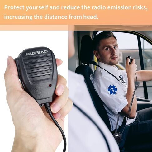 BaoFeng UV-82 High Power BaoFeng Radio Ham Radio Handheld 2 Way Radio Walkie Talkies with Earpiece,Handheld Speaker Mic and Programming Cable (2 Pack-Black) in Kuwait