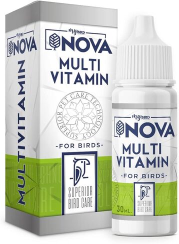 فيتامينات VHD MyBird Nova المتعددة للطيور في الأقفاص - لطيور الببغاء والكناري المنزلي والببغاوات وطيور الحسون والحمام والطيور الكبيرة والصغيرة في الأقفاص، مكمل فيتامين للطيور، عبوتين - (60 مل) 2 أونصة in Kuwait