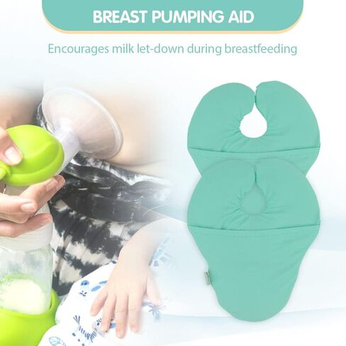 NEWGO Breast Ice Pack for Breast Surgery, 2 Pack Nipple Ice Packs Breastfeeding Ice Packs Reusable for Nursing Mother, Hot Cold Therapy Breast Gel Pack with Washable Cover(Green) in Saudi Arabia
