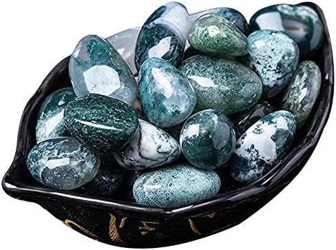 Rooxin 1.1lb Polished Stones Fish Tank Pebbles,Mixed Color Agate Stone Gravel, Decorative Stones for Plants Cacti & Succulents Bedding, Landscape, Vase Filler, Indoor Fountain Stones 0.78-1.18 Inch in Saudi Arabia