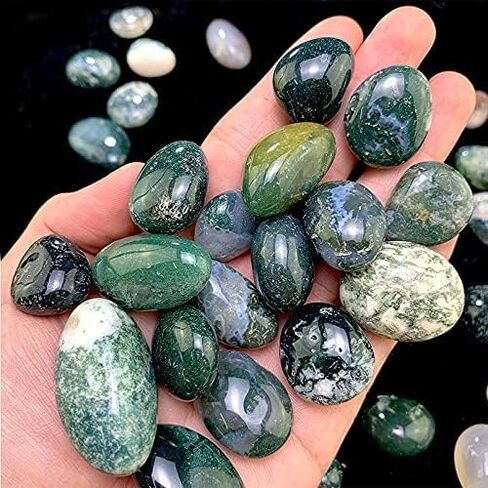 Rooxin 1.1lb Polished Stones Fish Tank Pebbles,Mixed Color Agate Stone Gravel, Decorative Stones for Plants Cacti & Succulents Bedding, Landscape, Vase Filler, Indoor Fountain Stones 0.78-1.18 Inch in Saudi Arabia