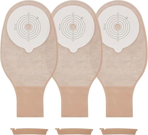 20 قطعة من اكياس فغر القولون، لوازم فغر العظام، كيس فغر من قطعة واحدة قابل للتصريف للعناية بفغر اللفائف، مقصوصة لتناسب in Kuwait