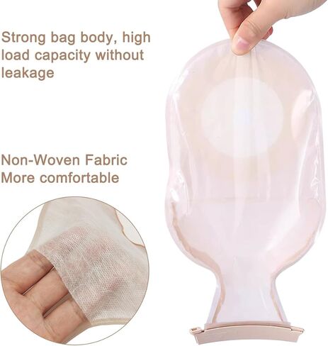20 قطعة من اكياس فغر القولون، لوازم فغر العظام، كيس فغر من قطعة واحدة قابل للتصريف للعناية بفغر اللفائف، مقصوصة لتناسب in Kuwait