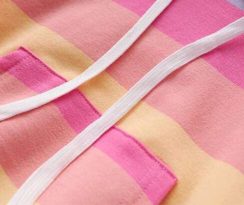 سويت شيرت DUBASAM للأطفال الصغار بألوان قوس قزح وأكمام طويلة مع سترة بجيب الكنغر وملابس خريف وشتاء in Kuwait