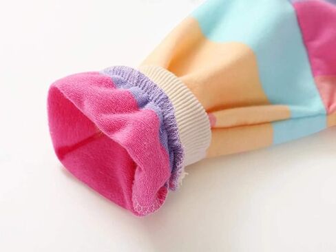 سويت شيرت DUBASAM للأطفال الصغار بألوان قوس قزح وأكمام طويلة مع سترة بجيب الكنغر وملابس خريف وشتاء in Kuwait