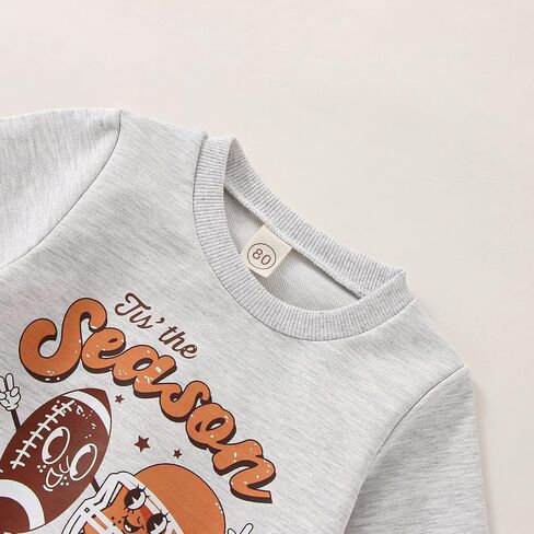 Yoyohhaki طفل رضيع فتاة كرة القدم الزي Crewneck البلوز رسالة طويلة الأكمام البلوز قمم الاطفال ملابس الخريف الشتاء in Saudi Arabia