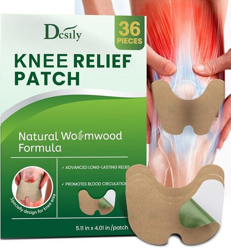 Knee Relief Patches, Knee Relief Heat Patches, Knee Joint Relief Patches, Warming Knee Patches for Bone on Bone, Wormwood Relieving Paste Hot Patch Products for Long Lasting Relief Muscle Joint -36PCs in Kuwait