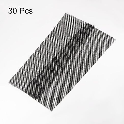 HARFINGTON 30 قطعة 360 حبيبة شبكية من ألواح الشاشة الرملية 4-1/2 بوصة × 11 بوصة ورق صنفرة رطب أو جاف وسادات كاشطة خالية من الغبار لتلميع وطحن المعادن والجدران الجافة للسيارة in Kuwait