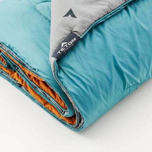 TETON Sports Cascade Double Sleeping Bag; Lightweight, Warm and Comfortable for Family Camping, Teal, 87" x 60" in Kuwait