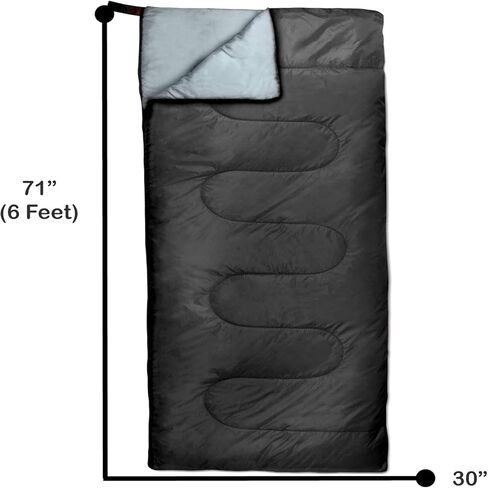 Envelope Sleeping Bags 4 Seasons Warm or Cold Lightweight Indoor Outdoor Sleeping Bags for Adults, Backpacking, Camping in Kuwait
