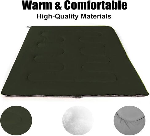 Envelope Sleeping Bags 4 Seasons Warm or Cold Lightweight Indoor Outdoor Sleeping Bags for Adults, Backpacking, Camping in Kuwait